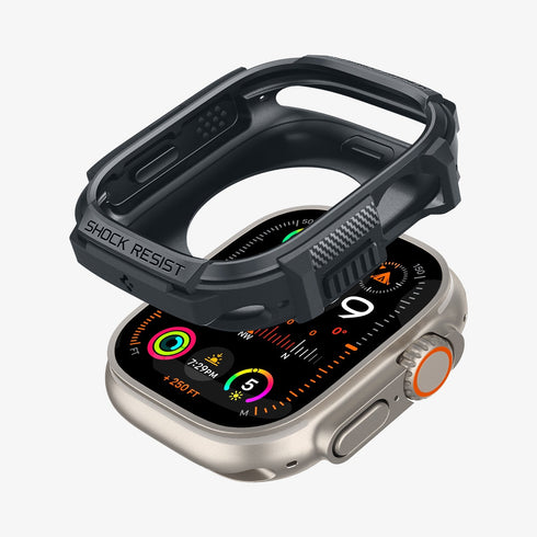 ACS05456 - Apple Watch Series (Apple Watch (49mm)) in matte black showing the front